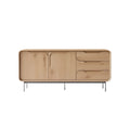 Modern Minimalist Wooden Sideboard with Sleek Design and Unique Drawer Handles