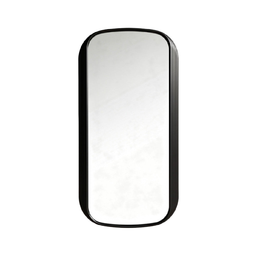 Modern Oval Wall Mirror with Black Frame